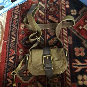 Small green fossil crossbody